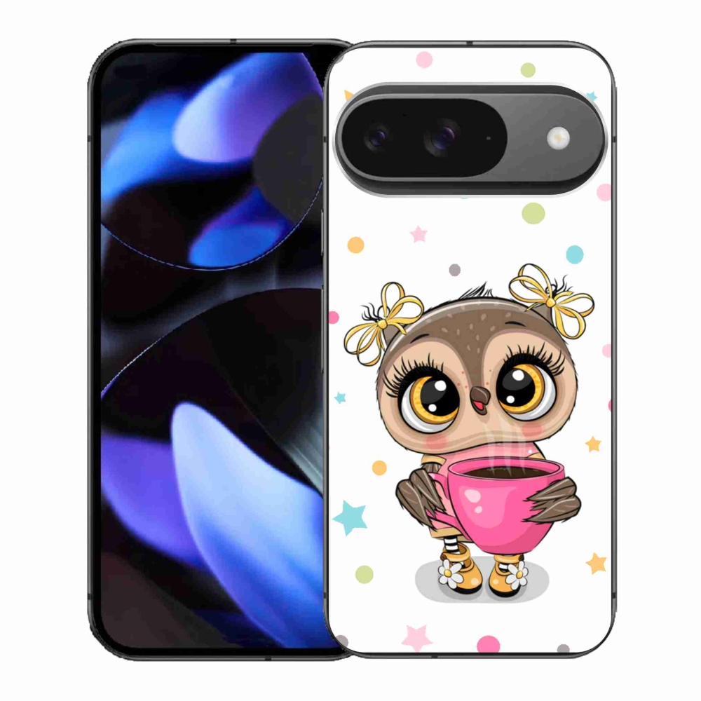 Gélový kryt mmCase na Google Pixel 9/9 Pro - kreslená sovička
