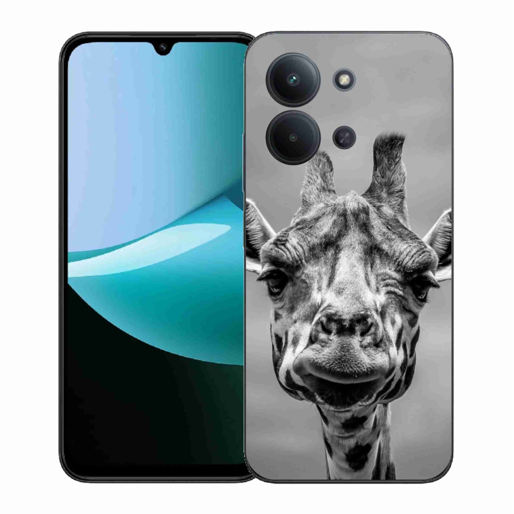 Gélový kryt mmCase na Xiaomi Redmi 15C 4G (171mm)/Poco C85 4G (171mm) - čiernobiela žirafa