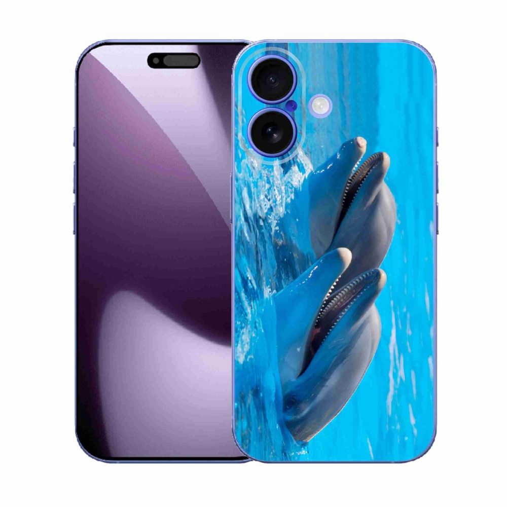 Gélový kryt mmCase na iPhone 17 - delfíny