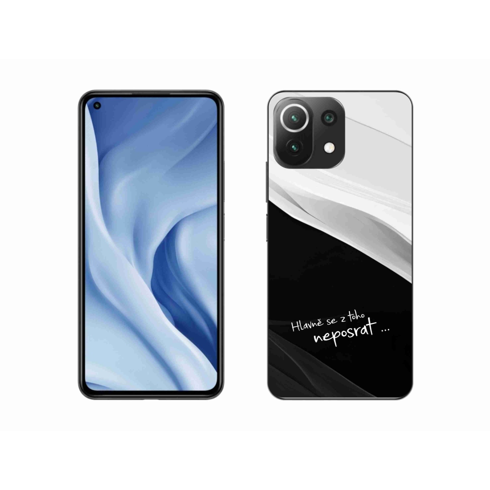 Gélový kryt mmCase na Xiaomi Mi 11 Lite 4G/5G - vtipný text 13 čiernobiele pozadie