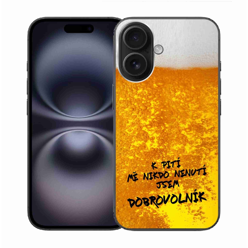 Gélový kryt mmCase na iPhone 16 - pivný motív 4