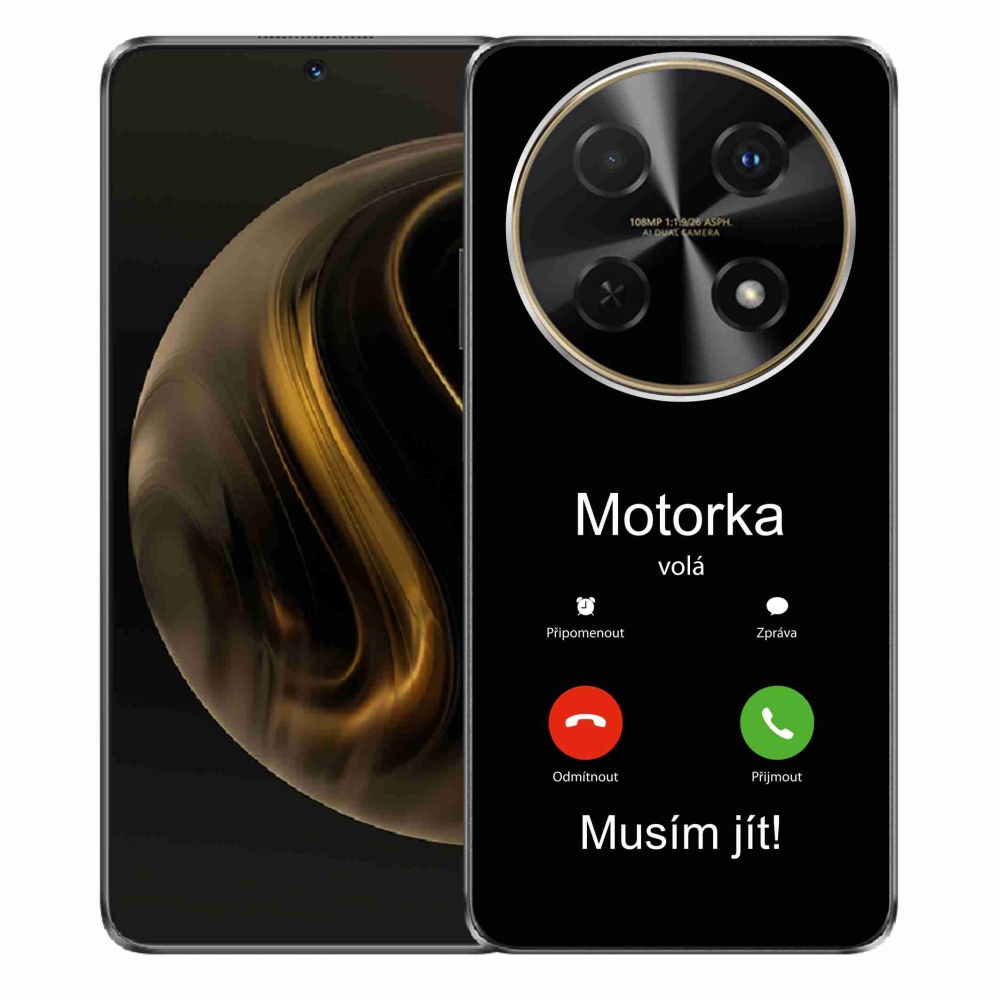 Gélový kryt mmCase na Huawei Nova 12i - motorka volá čierne pozadie