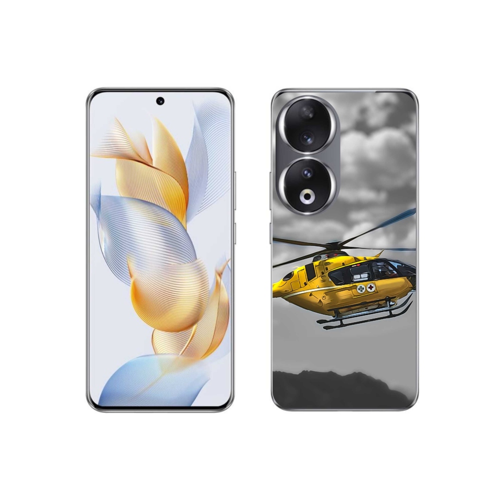 Gélový kryt mmCase na Honor 90 - žltá helikoptéra