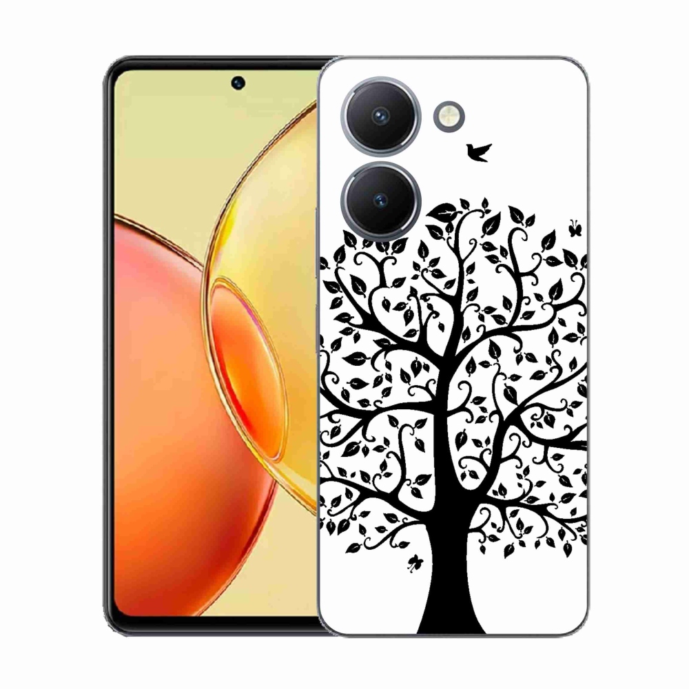 Gélový kryt mmCase na Vivo Y36 - čiernobiely strom