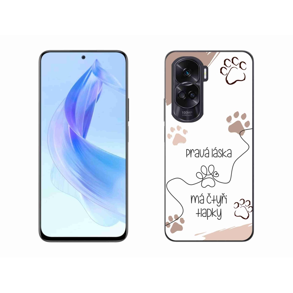 Gélový kryt mmCase na Honor 90 Lite - psí motív 1 biele pozadie