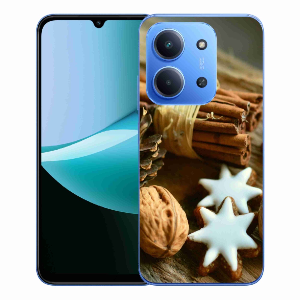 Gélový kryt mmCase na Xiaomi Redmi 15C 4G/5G (173mm) - škorica a perníčky