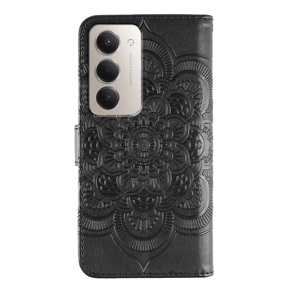 Mandala knižkové púzdro na Xiaomi Redmi 15 5G - čierne