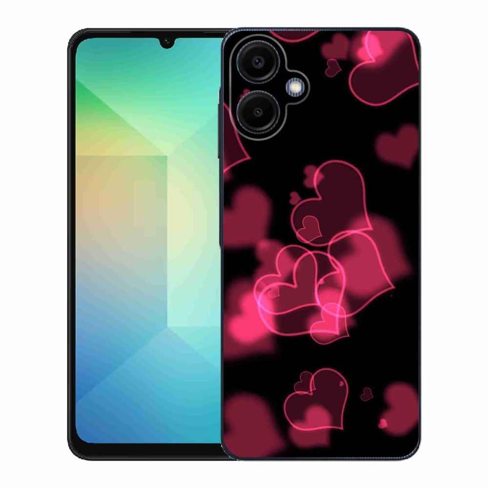 Gélový kryt mmCase na Samsung Galaxy A06 4G - červená srdiečka