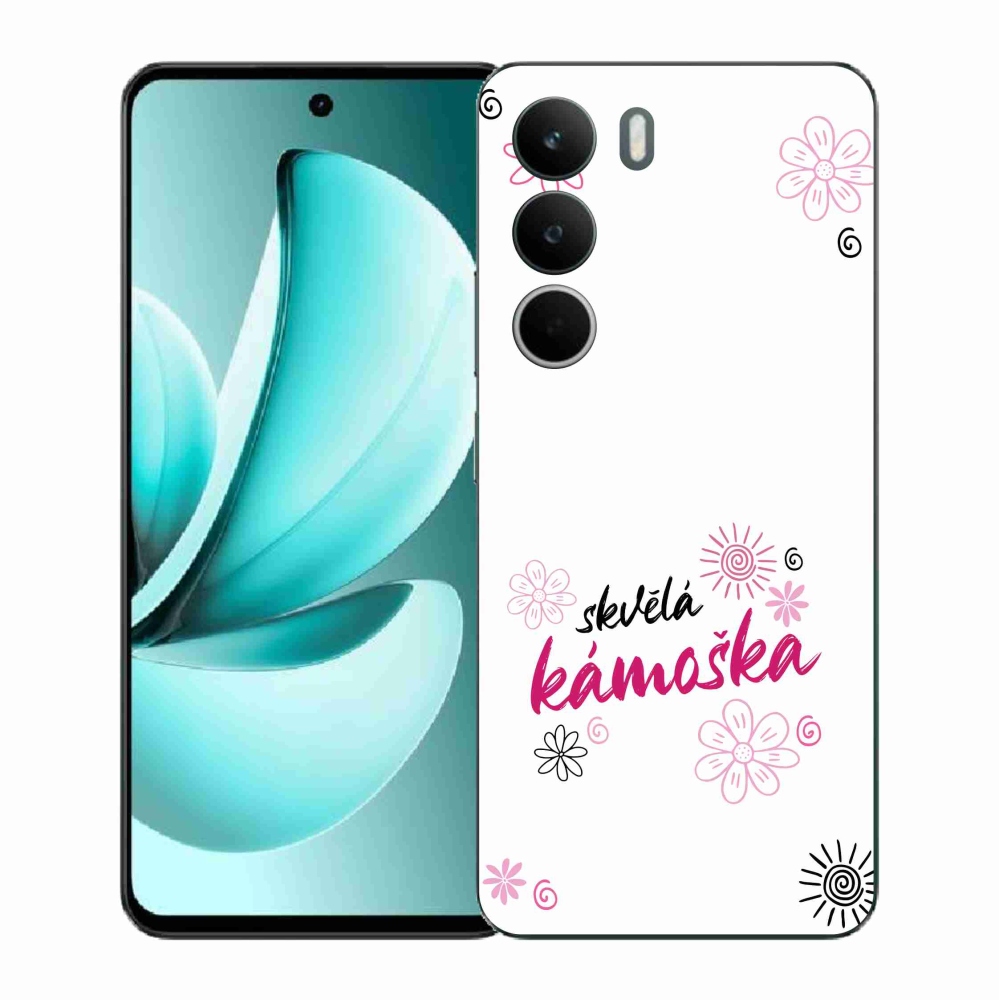 Gélový kryt mmCase na Realme C71 - skvelá kamoška biele pozadie