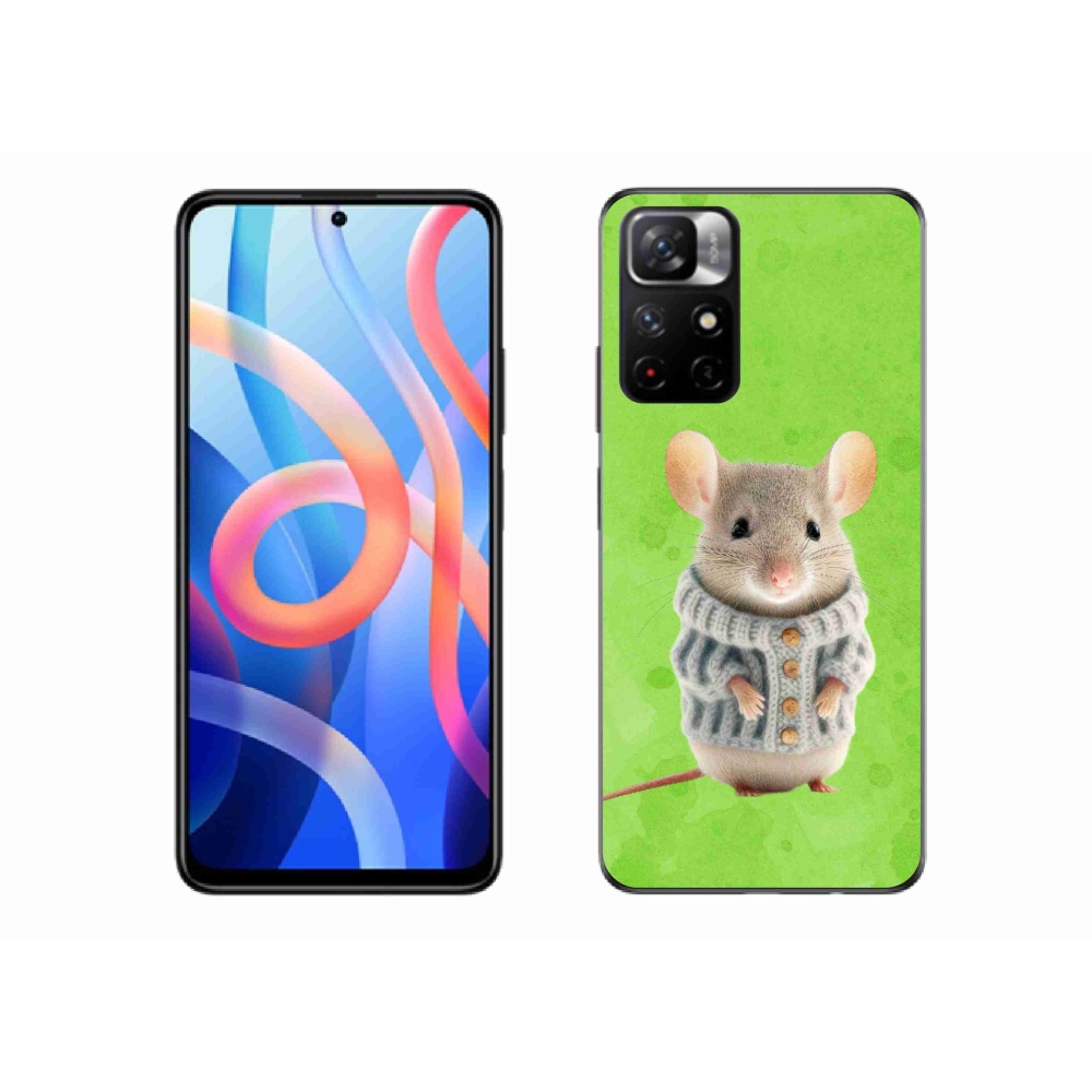 Gélový kryt mmCase na Xiaomi Redmi Note 11S 5G - myška vo svetri