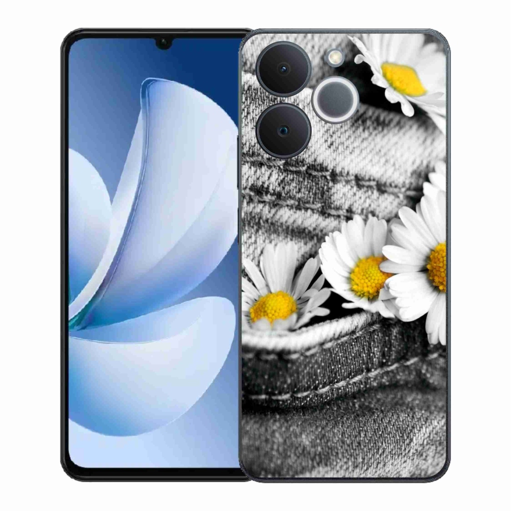 Gélový kryt mmCase na Realme Note 70T - margaréty