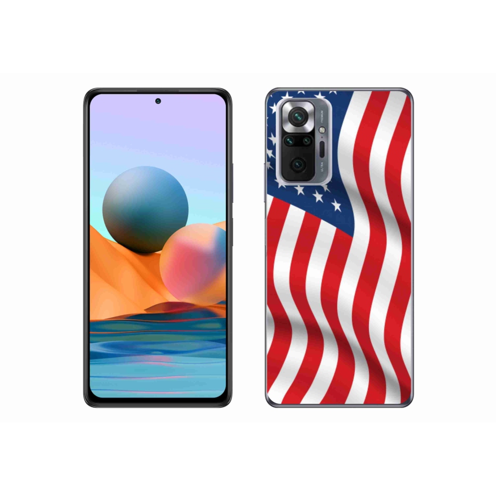 Gélový kryt mmCase na mobil Xiaomi Redmi Note 10 Pro - USA vlajka