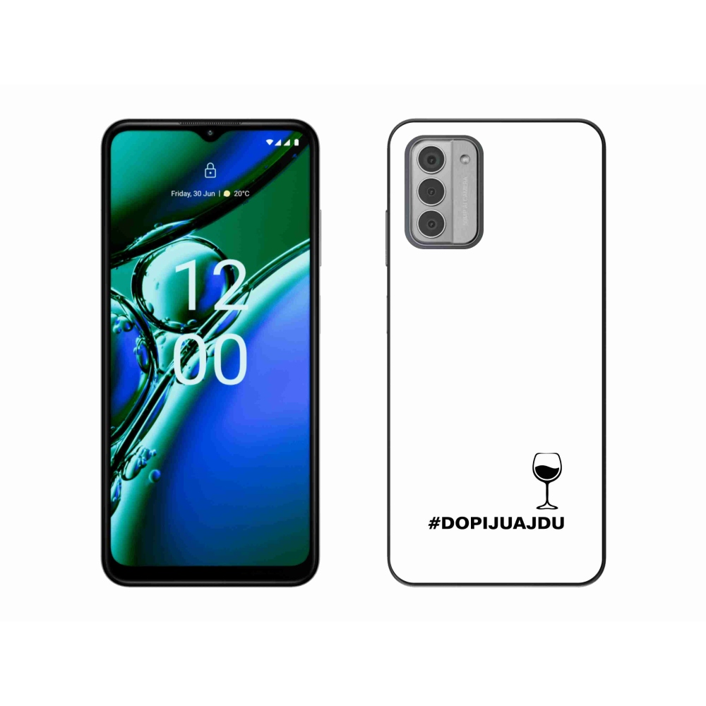 Gélový kryt mmCase na Nokia G42 - vínny motív biele pozadie