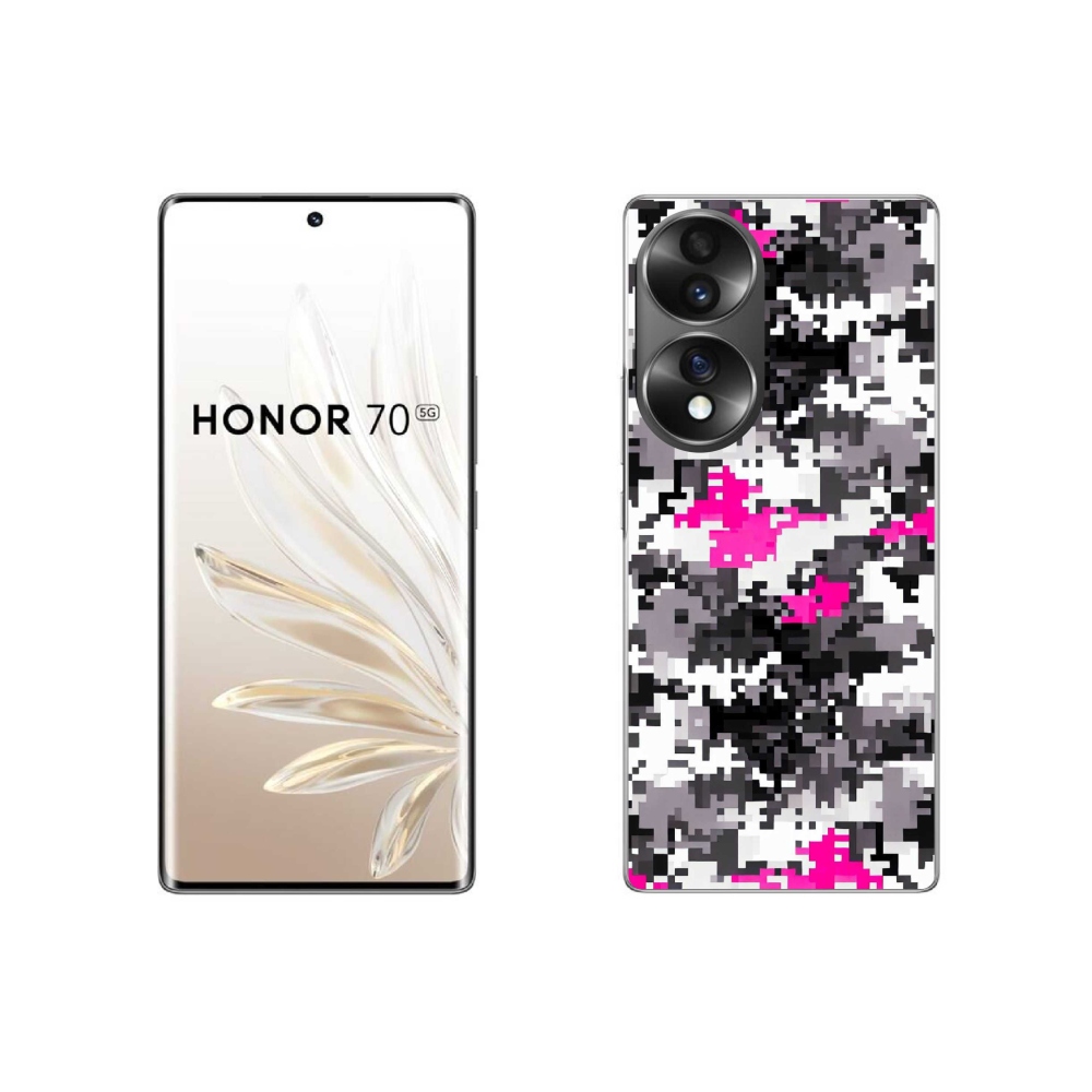 Gélový kryt mmCase na Honor 70 - maskáčový vzor 4