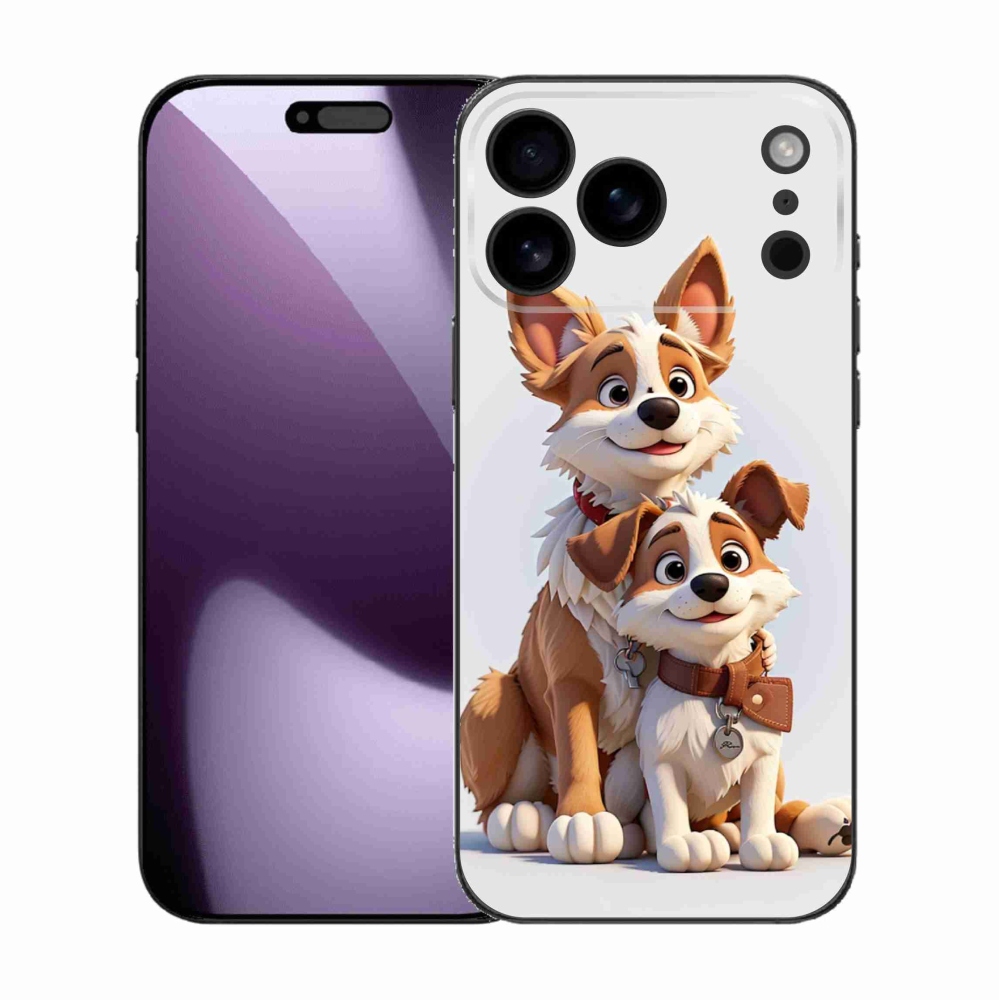 Gélový kryt mmCase na iPhone 17 Pro Max - kreslenie psy