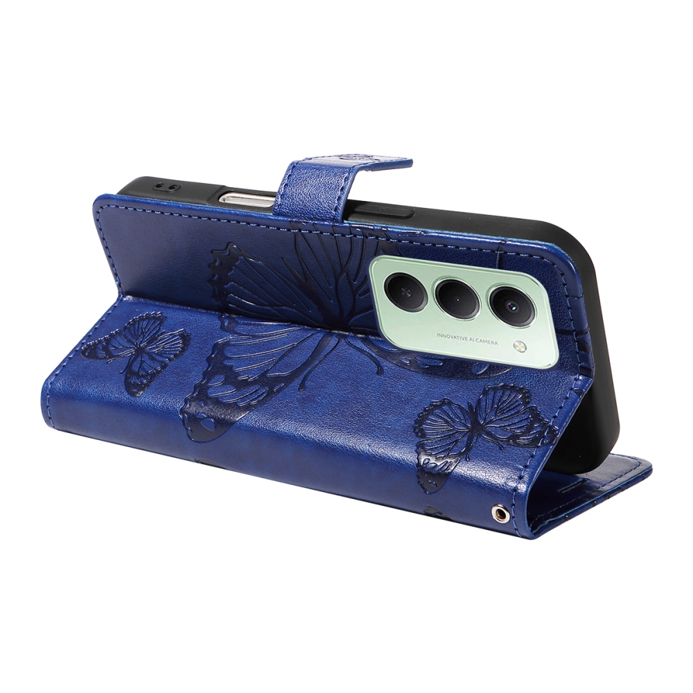 Big Butterfly knižkové púzdro na Xiaomi Redmi 15 4G (171mm) - modré