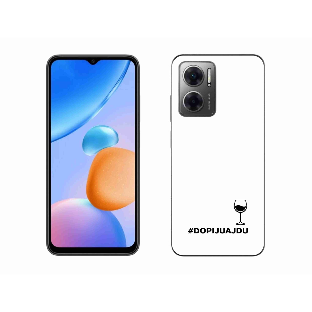 Gélový kryt mmCase na Xiaomi Redmi 10 5G - vínny motív biele pozadie