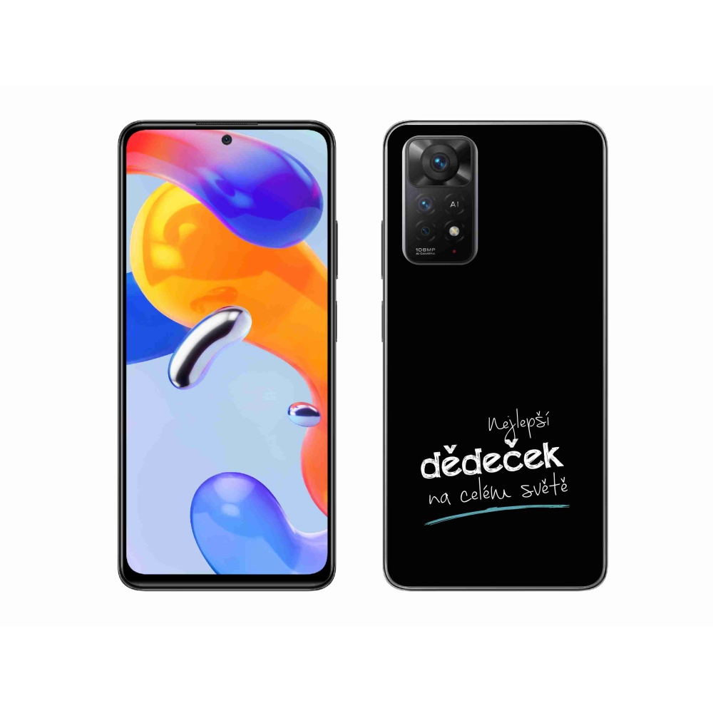 Gélový kryt mmCase na Xiaomi Redmi Note 11 Pro 4G/5G - najlepší dedko 3 čierne pozadie