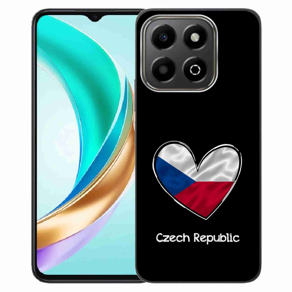 Gélový kryt mmCase na Honor X6b - vlajka srdca čierne pozadie