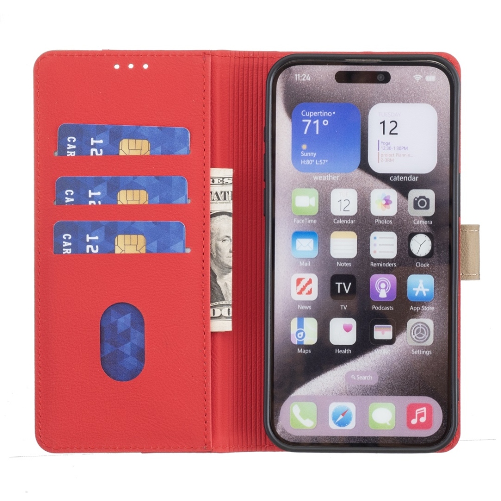 BNF DUO knižkové púzdro na Samsung Galaxy S25 FE - červené
