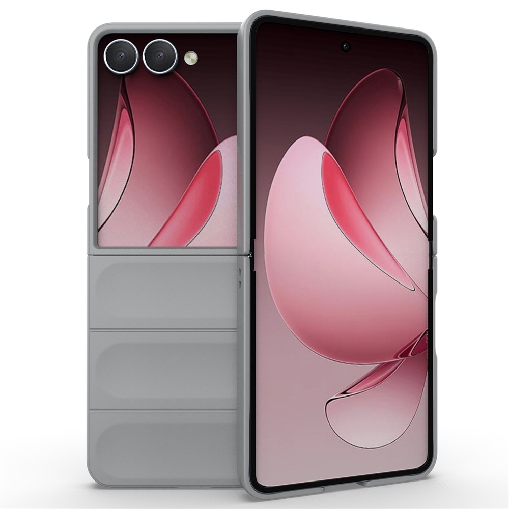 Rugg odolný gélový obal na Samsung Galaxy Z Flip7 5G - svetlosivý