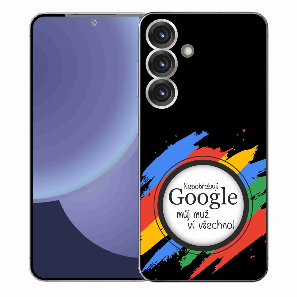 Gélový kryt mmCase na Samsung Galaxy S25+ - muž vie všetko čierne pozadie