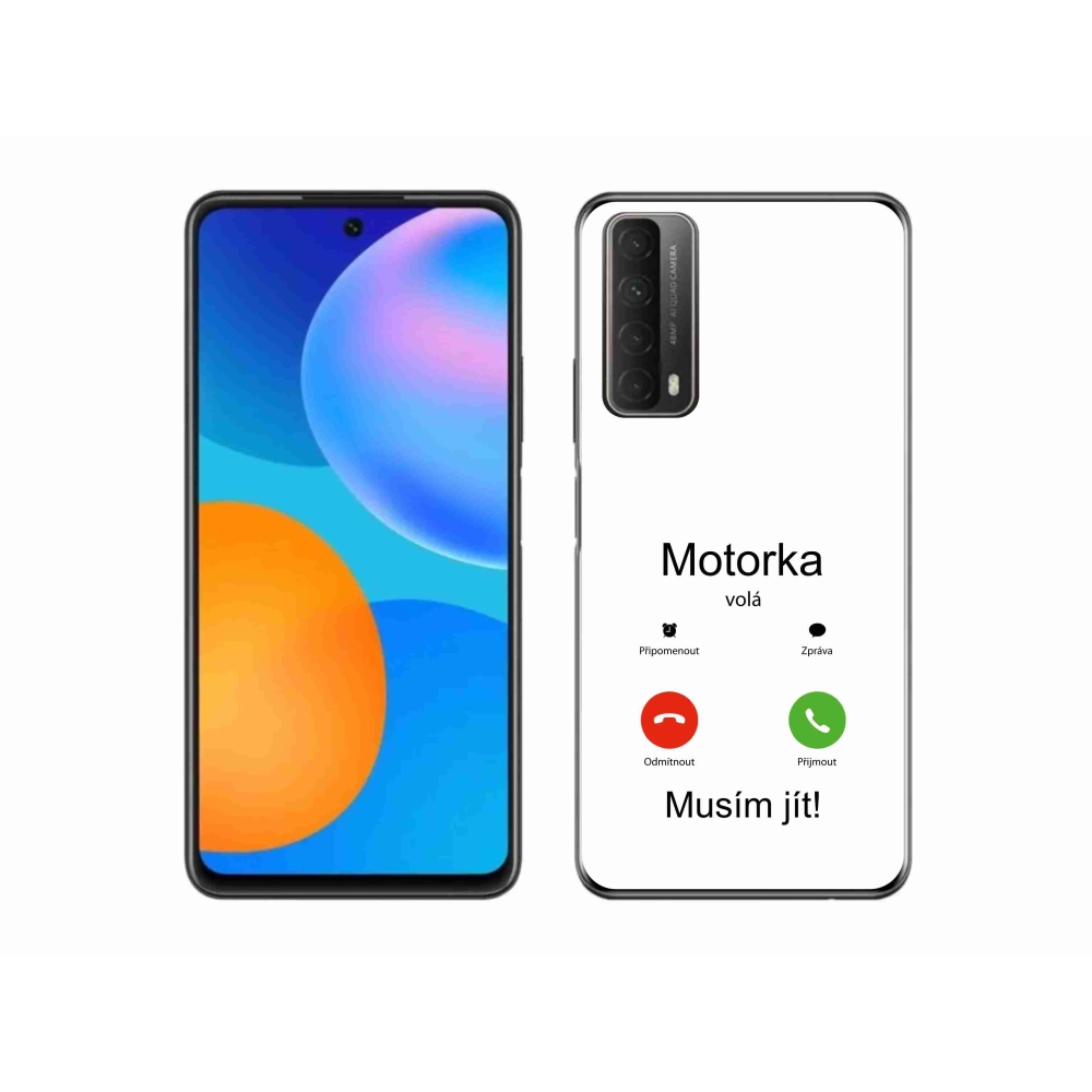 Gélový kryt mmCase na Huawei P Smart (2021) - motorka volá biele pozadie