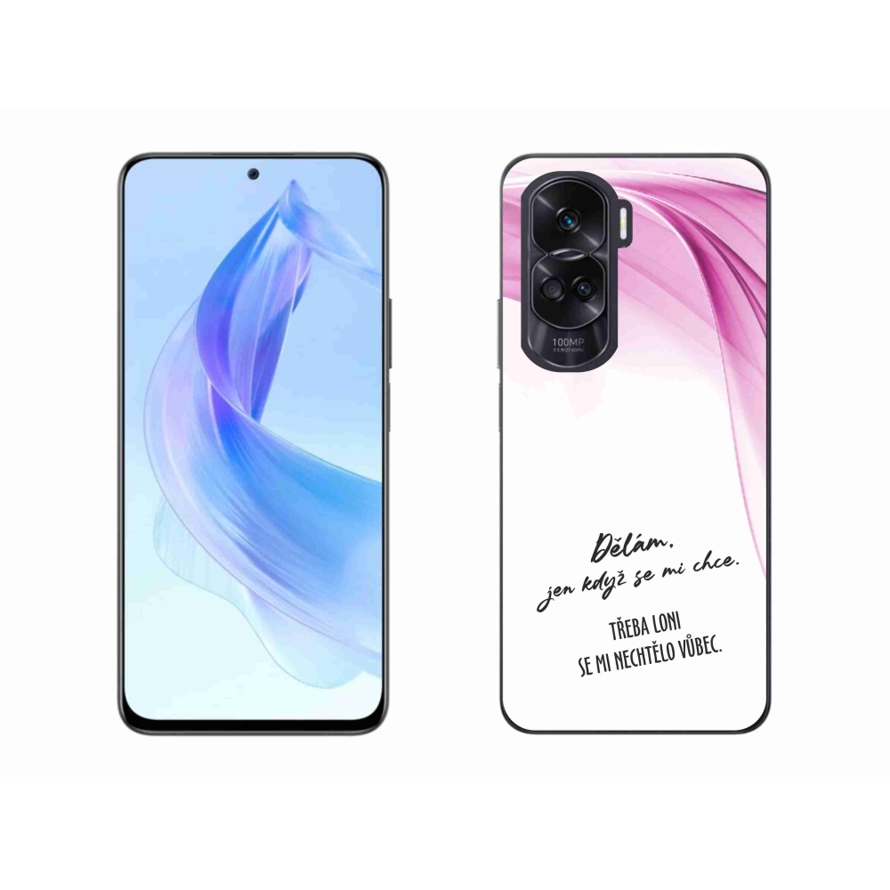 Gélový kryt mmCase na Honor 90 Lite - vtipný text 12 biele pozadie