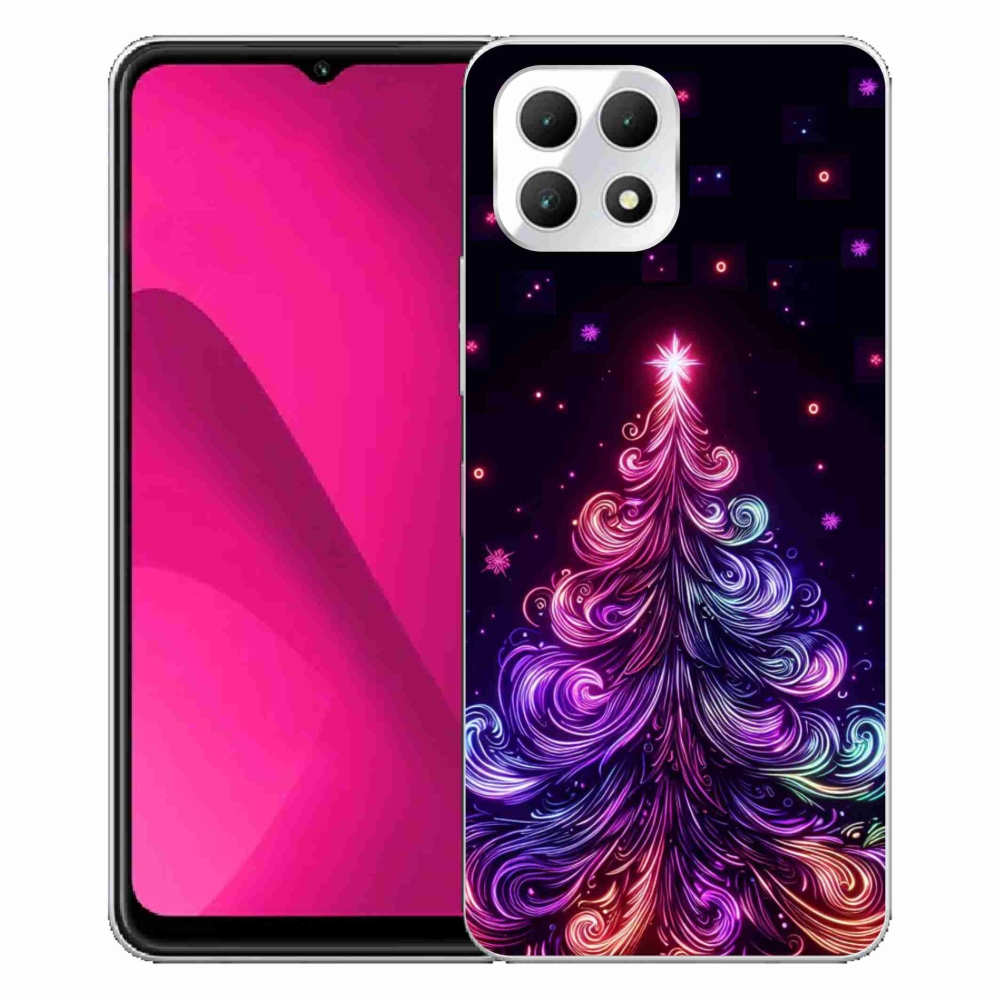 Gélový kryt mmCase na T-Mobile T Phone 2 - neónový vianočný stromček 1