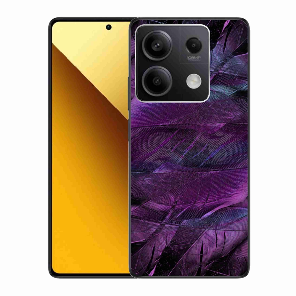 Gélový kryt mmCase na Xiaomi Redmi Note 13 5G - fialové pierka