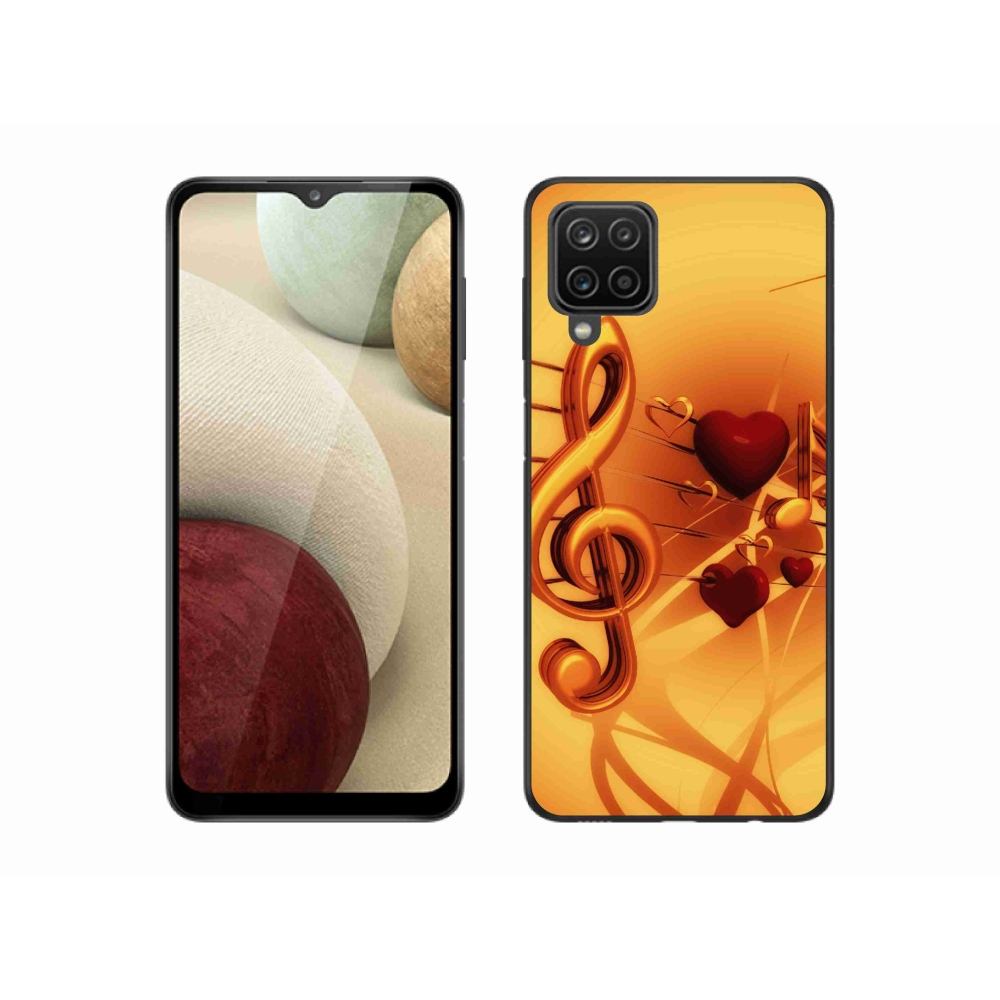 Gélový kryt mmCase na Samsung Galaxy A12 - noty