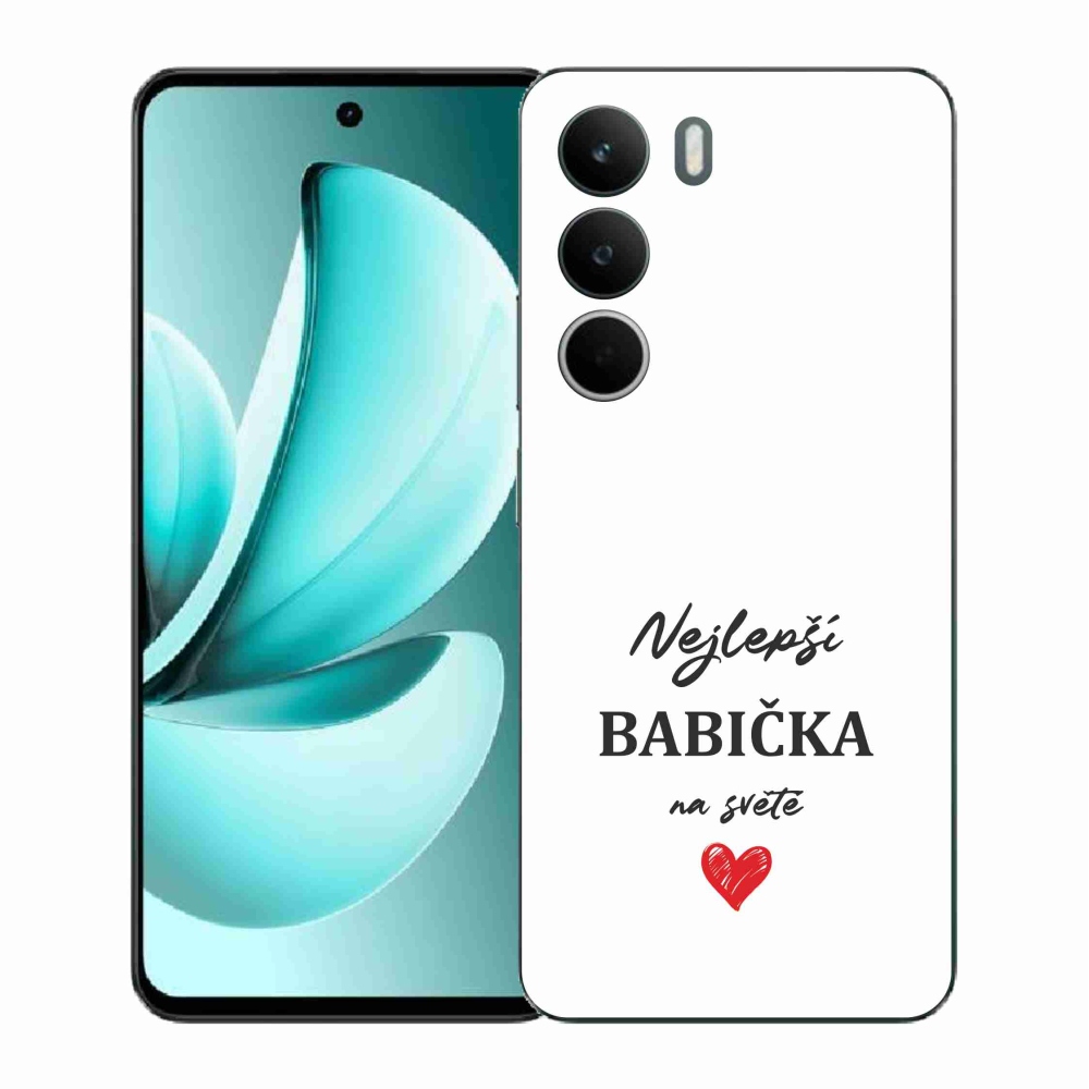 Gélový kryt mmCase na Realme C71 - najlepšia babička 1 biele pozadie