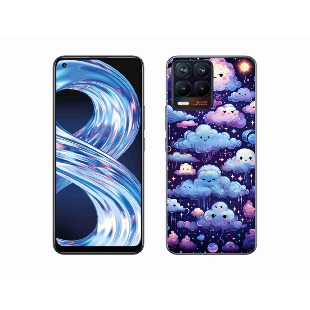 Gélový kryt mmCase na Realme 8 Pro - mráčiky