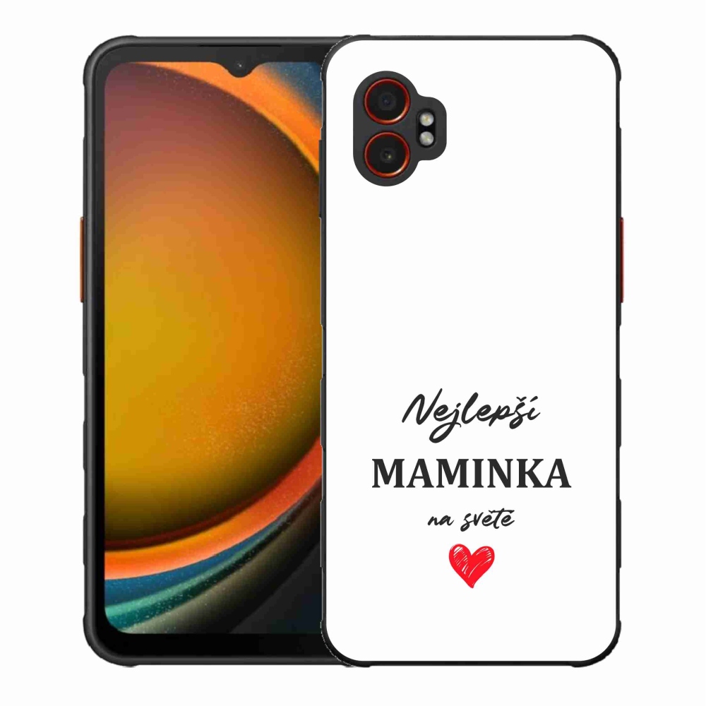 Gélový kryt mmCase na Samsung Galaxy Xcover 7 Pro - najlepšia mamička 1 biele pozadie