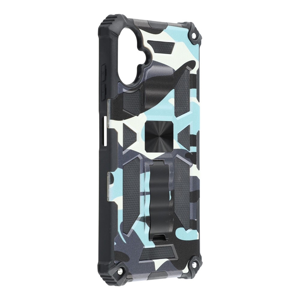 Camouflage odolný kryt na Samsung Galaxy A07 4G - svetlomodrý