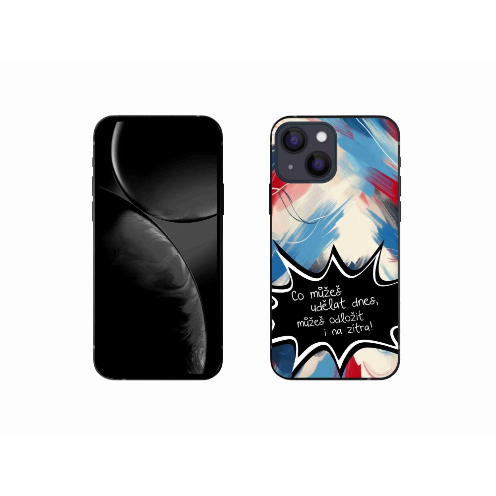 Gélový kryt mmCase na iPhone 13 mini 5.4 - vtipný text 9 čierne pozadie