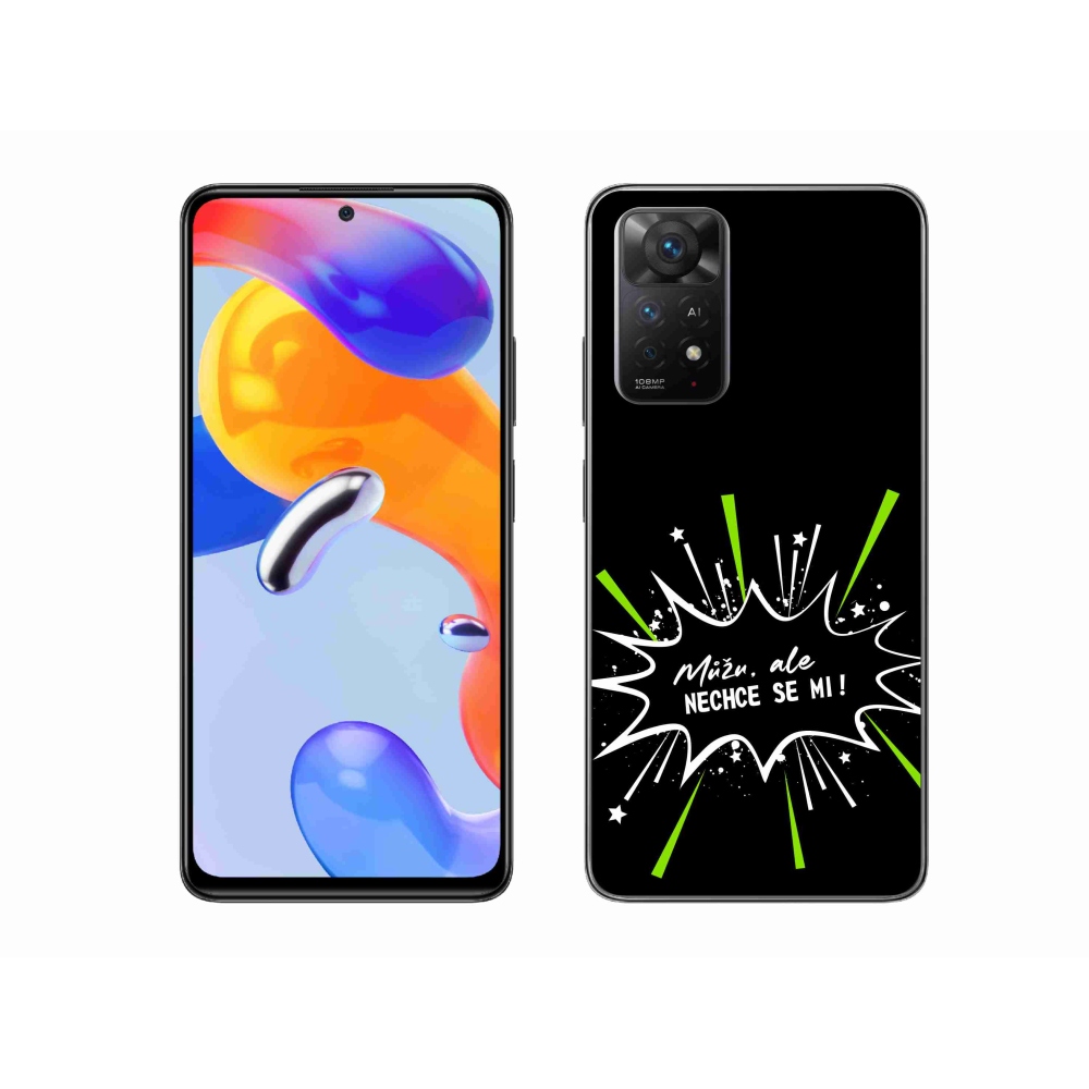 Gélový kryt mmCase na Xiaomi Redmi Note 11 Pro 4G/5G - vtipný text 11 čierne pozadie