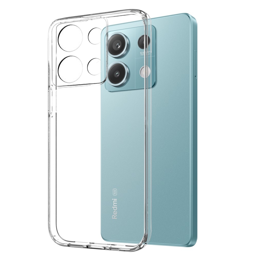 NORTHJO priehľadný gélový obal + tvrdené sklo na Xiaomi Redmi Note 13 5G - priehľadný