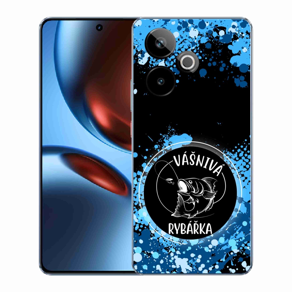 Gélový kryt mmCase na Realme GT 7 5G/GT 7T 5G - vášnivá rybárka čierne pozadie