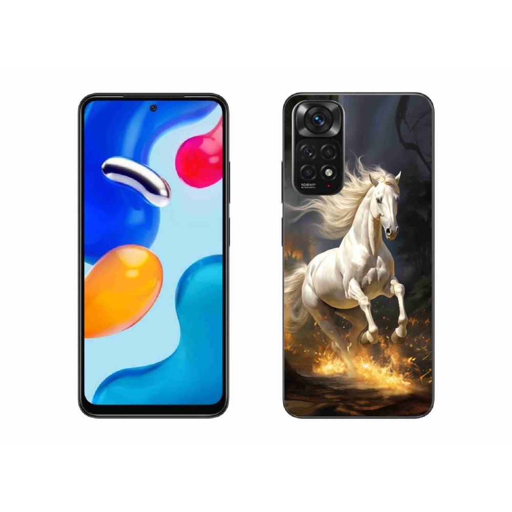 Gélový kryt mmCase na Xiaomi Redmi Note 11 4G - biely kôň 2