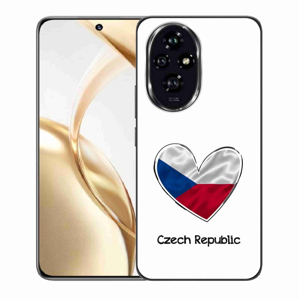 Gélový kryt mmCase na Honor 200 5G - vlajka srdca biele pozadie