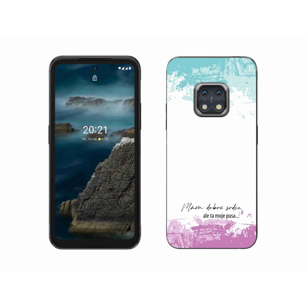 Gélový kryt mmCase na Nokia XR20 - vtipný text 3 biele pozadie