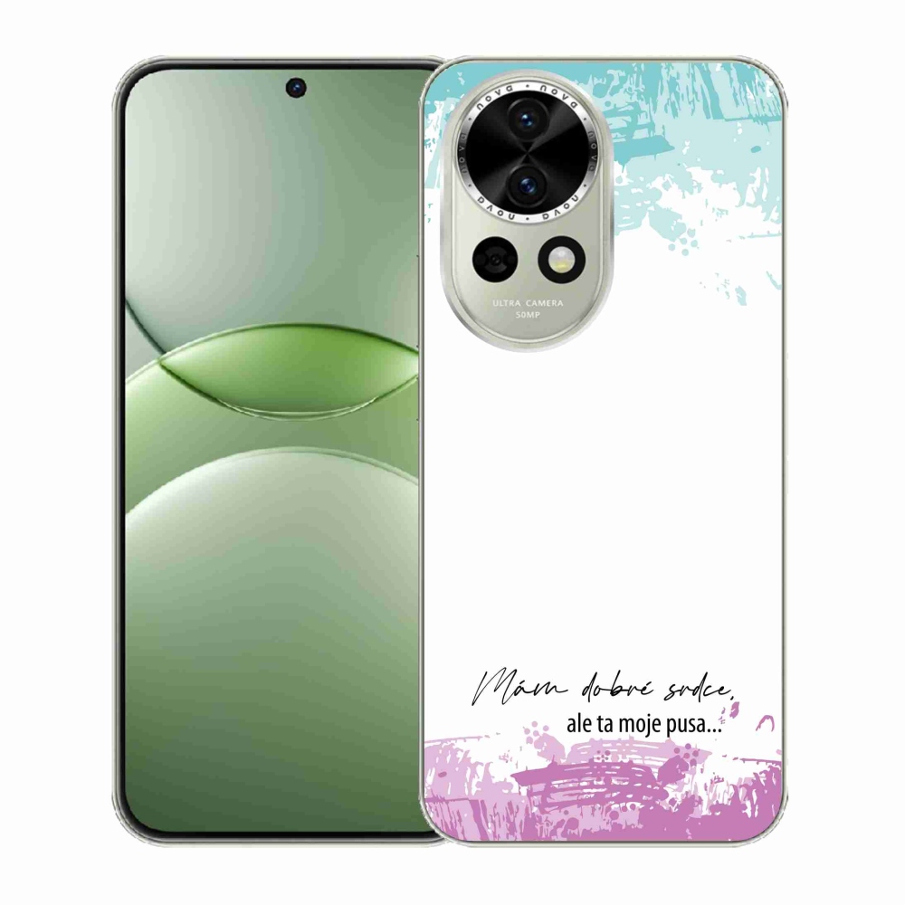 Gélový kryt mmCase na Huawei Nova 13 5G - vtipný text 3 biele pozadie