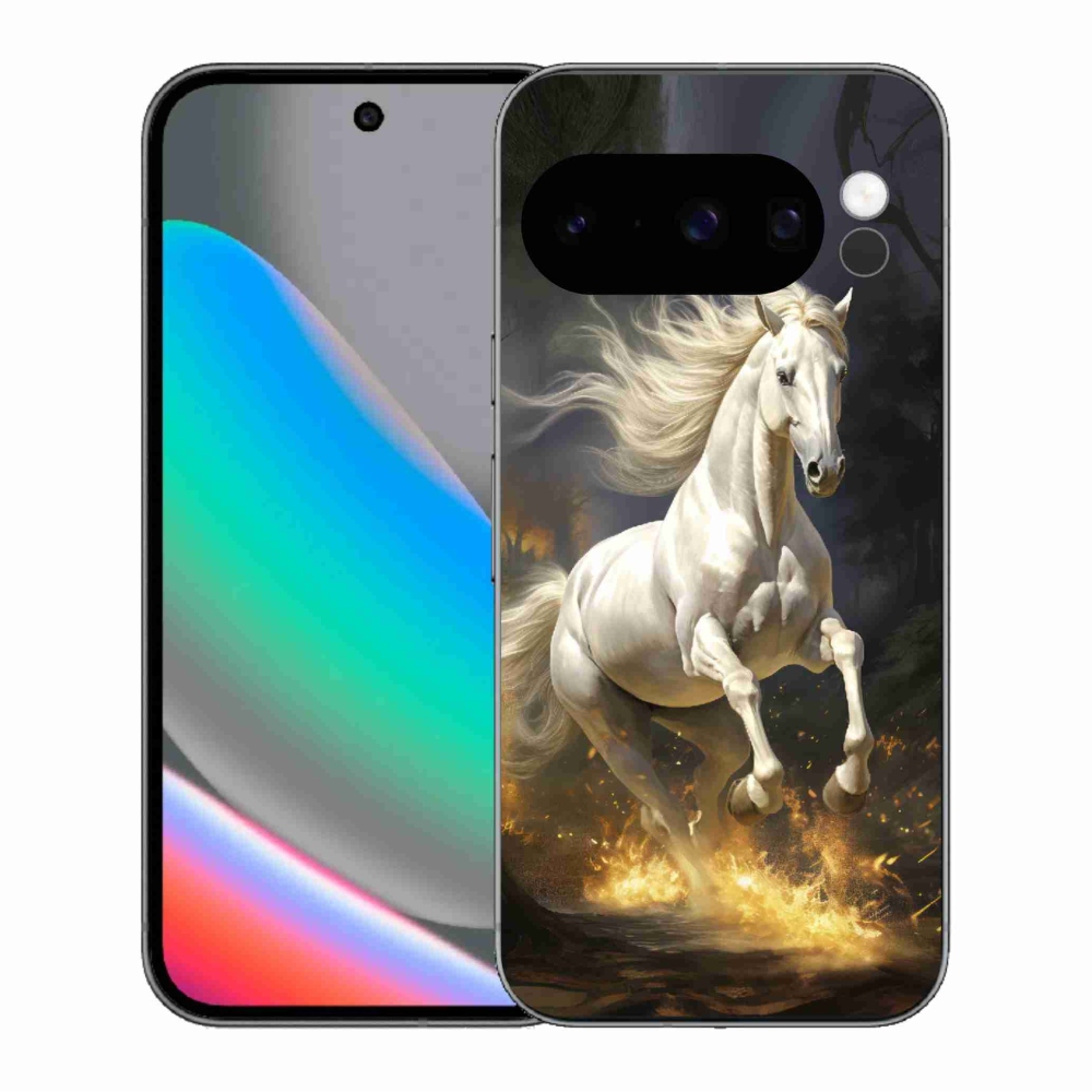 Gélový kryt mmCase na Google Pixel 10 Pro - biely kôň 2