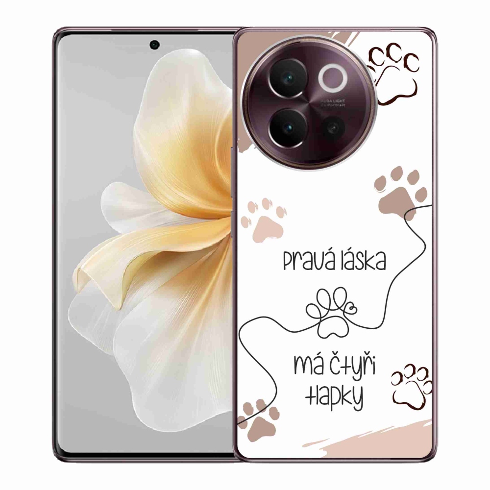 Gélový kryt mmCase na Vivo V40 Lite 5G - psí motív 1 biele pozadie