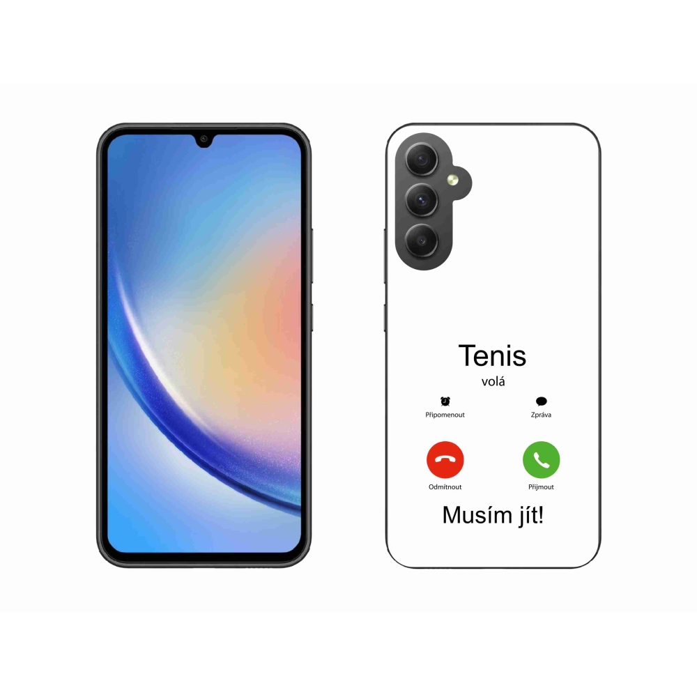 Gélový kryt mmCase na Samsung Galaxy A34 5G - tenis volá biele pozadie