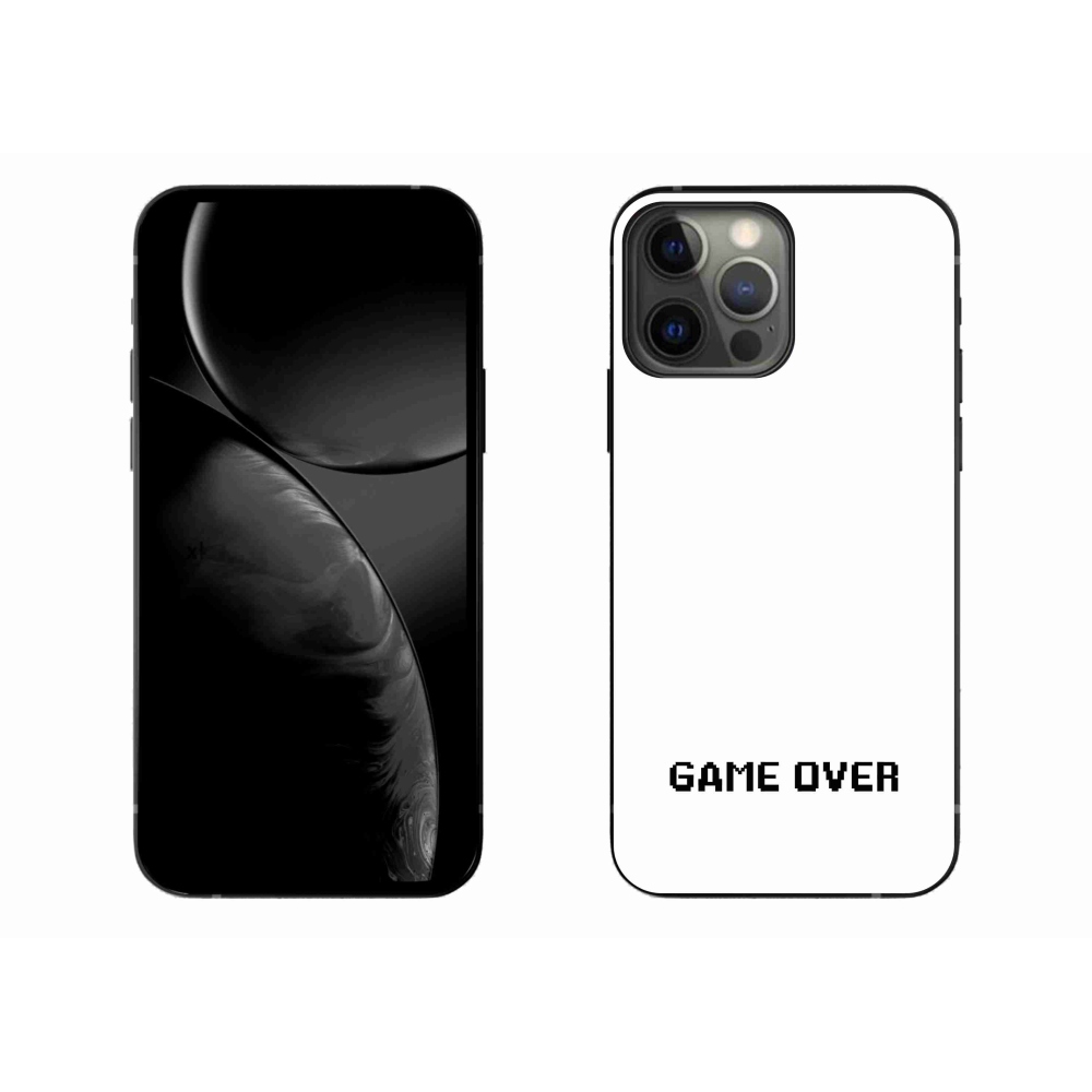Gélový kryt mmCase na iPhone 13 Pro Max 6.7 - game over biele pozadie