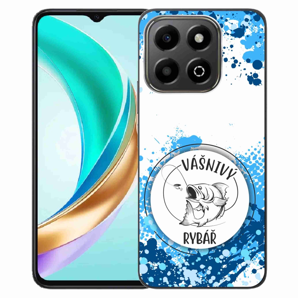 Gélový kryt mmCase na Honor X6b - vášnivý rybár biele pozadie