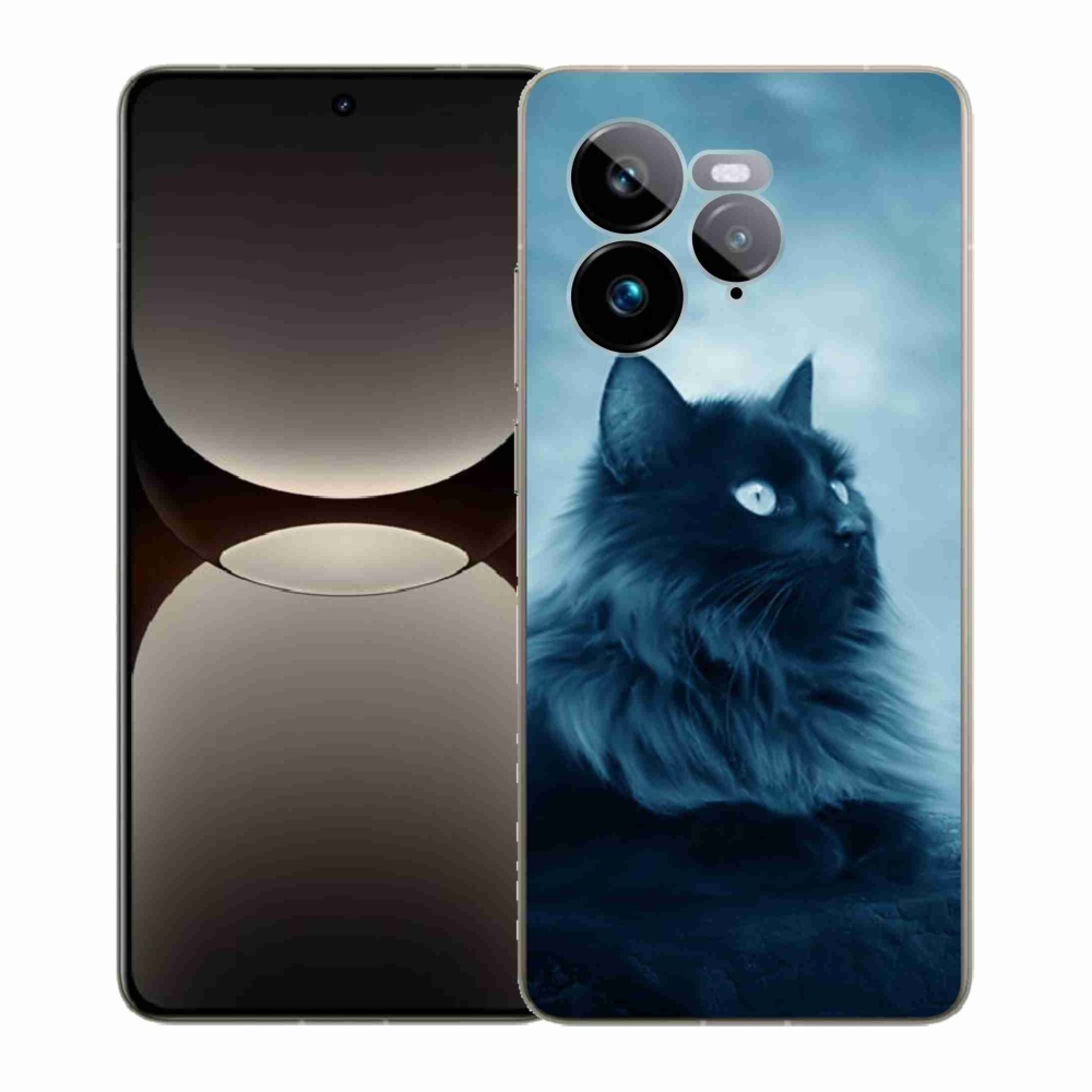 Gélový kryt mmCase na Realme GT 7 Pro 5G - čierna mačka 1