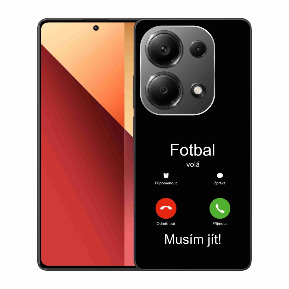 Gélový kryt mmCase na Xiaomi Redmi Note 13 Pro 4G/Poco M6 Pro - futbal volá čierne pozadie